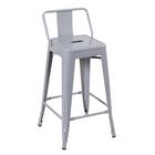 Kit - 4 X Banquetas Iron Tolix Com Encosto - 65 Cm - Industri