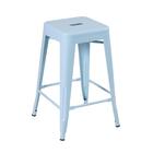 Kit - 4 X Banquetas Médias Iron Tolix - 61 Cm - Azul Light