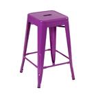 Kit - 4 X Banquetas Médias Iron Tolix - 61 Cm - Roxo