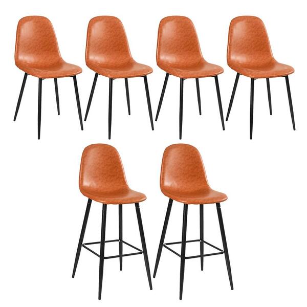 Kit - 4 X Cadeiras + 2 Banquetas Altas Estofadas Montana - Ca