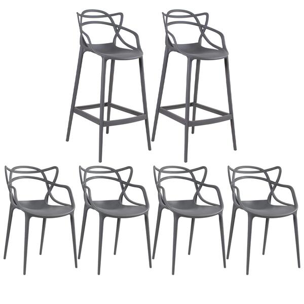 Kit - 4 X Cadeiras + 2 X Banquetas Altas Masters Allegra - Ci