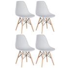 Kit - 4 X Cadeiras Charles Eames Eiffel Dsw - Base De Madeira