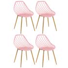 Kit - 4 X Cadeiras Clarice - Cleo - Rosa