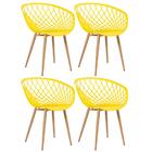 Kit - 4 X Cadeiras Clarice Nest Com Apoio De Braços - Sidera