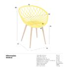 Kit - 4 X Cadeiras Clarice Nest Com Apoio De Braços - Sidera