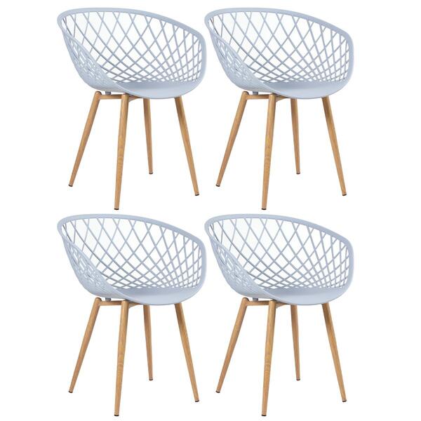 Kit - 4 X Cadeiras Clarice Nest Com Apoio De Braços - Sidera