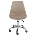 Kit - 4 X Cadeiras De Rodízios Estofadas Tulipa - Office - Es