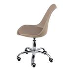 Kit - 4 X Cadeiras De Rodízios Estofadas Tulipa - Office - Es