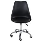 Kit - 4 X Cadeiras De Rodízios Estofadas Tulipa - Office - Es