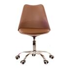 Kit - 4 X Cadeiras De Rodízios Estofadas Tulipa - Office - Es