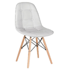 Kit - 4 X Cadeiras Eames Eiffel Botonê - Cinza Claro - Base D