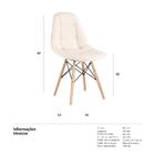 Kit - 4 X Cadeiras Eames Eiffel Botonê - Creme - Base De Made