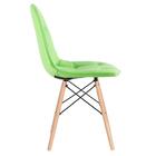 Kit - 4 X Cadeiras Eames Eiffel Botonê - Verde - Base De Made