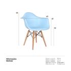 Kit - 4 X Cadeiras Eames Junior Com Apoios De Braços - Infant
