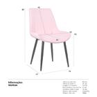 Kit - 4 X Cadeiras Estofadas Chicago - Rosa Claro