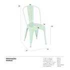 Kit - 4 X Cadeiras Iron Tolix - Verde Claro