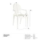 Kit - 4 X Cadeiras Louis Ghost - Sophia - Off-white