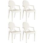 Kit - 4 X Cadeiras Louis Ghost - Sophia - Off-white