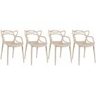 Kit - 4 X Cadeiras Masters Allegra - Nude