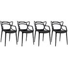 Kit - 4 X Cadeiras Masters Allegra - Preto