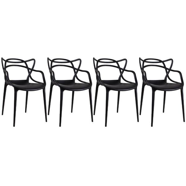 Kit - 4 X Cadeiras Masters Allegra - Preto