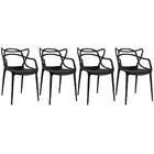 Kit - 4 X Cadeiras Masters Allegra - Preto