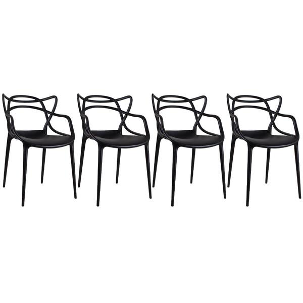 Kit - 4 X Cadeiras Masters Allegra - Preto