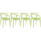 Kit - 4 X Cadeiras Masters Allegra - Verde Claro