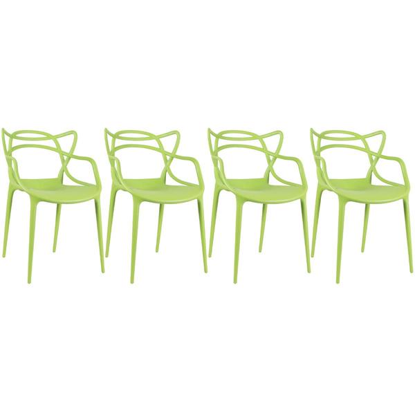 Kit - 4 X Cadeiras Masters Allegra - Verde Claro