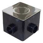 Kit 4 X Caixa De Passagem Quadrada Com Regulagem Tampa Inox