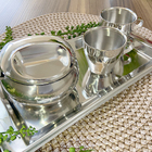 Kit 4 Xícaras Café Expresso Parede Dupla Aço Inox 80ml