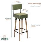 Kit 4 banquetas Barcelona Alta 70cm - Salaone