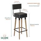 Kit 4 banquetas Barcelona Alta 70cm - Salaone