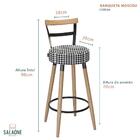 Kit 4 banquetas Moscou Alta 70cm - Salaone