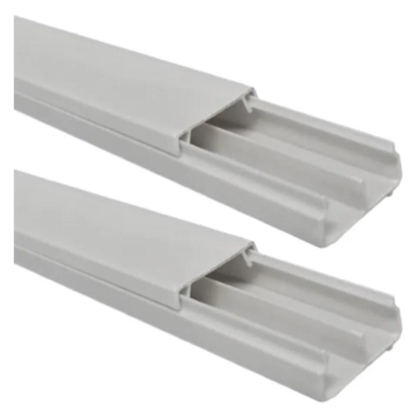 Kit 4mts Canaleta 2 Divisórias Cabos Fios Fita Dupla Face