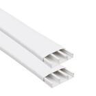 Kit 4mts Canaleta 3 Divisórias 50x20 Cabos Dupla Face Branco