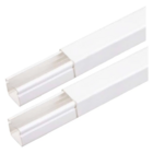 Kit 4mts Canaleta Cabos Fios Fita Dupla Face Branco