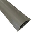 Kit 4mts Canaleta P/ Piso Cabos 2 Divisórias 50x15 Cinza