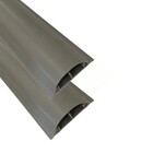 Kit 4mts Canaleta P/ Piso Cabos 2 Divisórias 50x15 Cinza