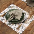 Kit 4pcs Argola De Guardanapo Folha De Adao Artwood Titânio