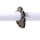 Kit 4pcs Argola De Guardanapo Folha De Adao Artwood Titânio