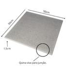 Kit 4pçs Piso Piscina Atermico Tr 50x50x1,5cm  Cinza - Silvan