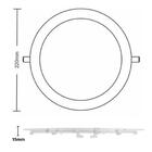 Kit 4un Painel Led Taschibra Embutir Redondo 18w 6500k