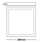 Kit 4un Painel Led Taschibra Sobrepor Quadrado 24w 3000k