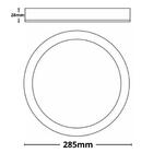 Kit 4un Painel Led Taschibra Sobrepor Redondo 24w 6500k