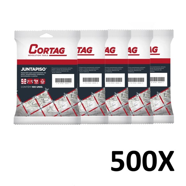 Kit 500 Espaçador Cruzeta Juntapiso E Azulejo 1,0mm Cortag