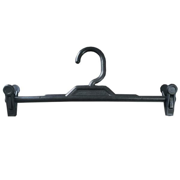 Kit 50 Cabides Com Presilhas Preto Para Lojas Plástico Prende