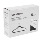 Kit 50 Cabides Veludo Slim Preto Union Home