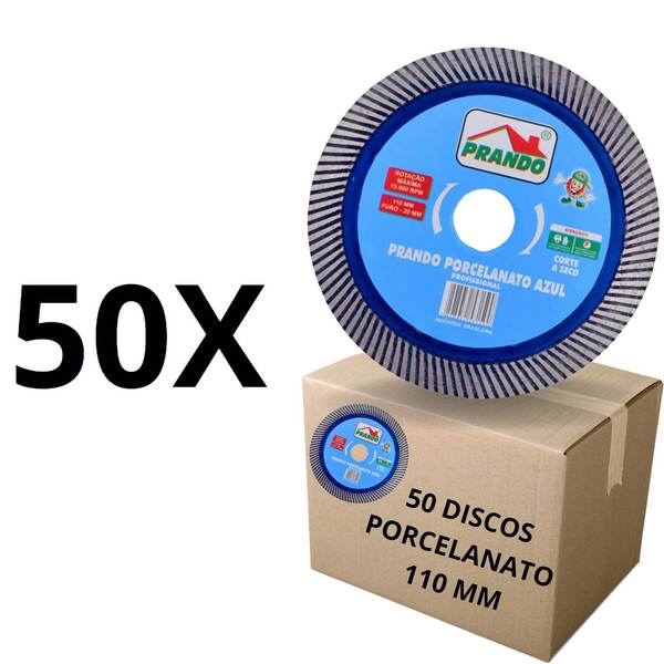 Kit 50 Disco Prando Porcelanato Azul Ultrafino