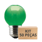 Kit 50 Lâmpadas Incandescente Bolinha Colorida 15w E27 Taschi